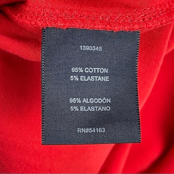 TOMMY HILFIGER LOGO SIDE STRIPE RED COTTON BLEND SHORT SLEEVE TEE SHEATH DRESS - Picture 13 of 15